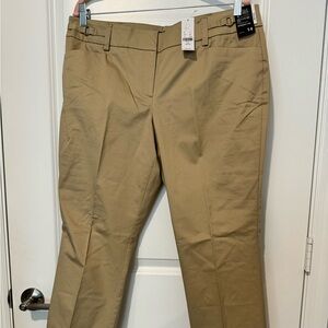 Signature fit straight leg tan slacks from New York & Company in 14 petite